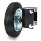Prevent Door Slack and Improve Gate Function with Black Side Mount Gate Support Wheel