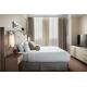 laminated Oak wood Hotel bedroom Furniture sets Tall headboard with Fabric