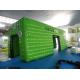 Green Square Inflatable Event Tent with 0.6mm - 0.9mm PVC Tarpaulin , Waterproof and Fire Resistant