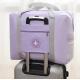 Purple Trolley Luggage Cosmetic Case Pouch With Dividers Compartments