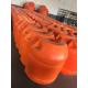 orange color dredge pipe floater for hdpe pipes with bolts & nuts, washers