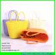 LUDA simple popular solid color pp rope straw picnic big bag