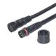 Black Color M14 M21 Waterproof Power Cable Male To Female PVC Jacket