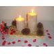 3X43X6 inch 100% natural bark decor candle with  growth ring