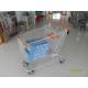 180L Asian Style Supermaket Wire Shopping Trolley With Customized Handle Logo Bar