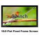 Brilliant Picture 92 Flat Fixed Frame Cinema Projection Screen 16:9 Format Support 4K