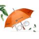 Orange High Strength Womens Walking Umbrella Hook Handle 10mm Metal Shaft