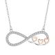 YASVITTI Personalized High End Silver Necklace Rose Gold Plated Heart Necklace Chain for Jewelry