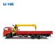 10 Ton 5 Sections Boom Truck Crane With Hydraulic Pump And Low Fuel Efficiency