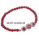 Fashion design agate beads bracelet, rose gold plated silver bracelet with red beads