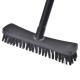 Hard Bristle Deck Brush Steel Handle Heavy Duty Push Broom For Tough Cleaning
