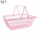 Nail Polishes Pink Shopping Baskets Stainless Steel Mini For Retail Stores