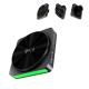 9-Color Ambient Light Car Wireless Charger , 15w Fast Charging Wireless Charger Metal Plate Black Technology Sound Pickup