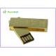 Office Rectangle Gold Twist USB Sticks Custom-Made With File Transfer
