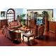 2021 Luxury classic antique solid wood living room furniture wooden fabric sofas