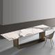 Rectangle Visual Modern Ceramic Marble Metal Dining Table  For 8
