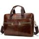 Waterproof Business Laptop Handbag Shoulder Bag Genuine Leather Briefcase For Men Custom Logo