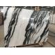 Black Vein Natural Marble Tile For Wall / Water Jet Design Grade A Quality