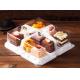 PS Base Clear 9pcs Disposable Durian Square Cake Trays