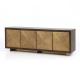 Dark Solid Wood Walnut Sideboard Wooden Buffet Cabinet OEM