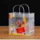 Custom Printed Logo Handle Translucent Plastic PE Shopping Bag