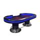 Oval Casino Poker Table Texas With Leather Armrest Cup Holders