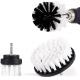 Scrubber Drill Attachment Cleaning Brush 3 Pc Set, White Soft Bristle For 1/4 In Power Drill