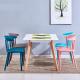 colorful pp plastic chairs dining modern windsor chair