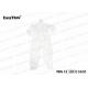 White Disposable Protective Isolation Gown Coveralls Non Woven S M L XL XXL XXXL