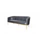 Black Leather Sofa With Metal Frame