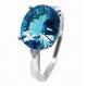 Factory Sell 10K Gold Ring with Natural Topaz Gemstone