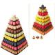Multifunctional Black 9 tiers plastic macaron tower packaging boxes Square