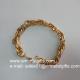 Gold plated steel fashion jewelry twist chain bracelet supplier