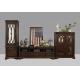 American Antique Living leisure room furniture sets Wooden TV wall unit set by Floor stand and Tall display cabinet