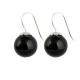 925 Sterling Silver Dangle Earrings with Black Onyx Bead (011634BLACK)