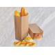 Brown Takeaway Food Packaging Bag For Bread Stick Environmental Friendly
