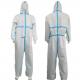 50000PCS/Day White Non-Woven Waterproof Hooded Protective Coveralls with Elastic Ankle
