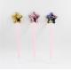 Novelty plastic ballpen star decor with glitter surface two sides for boutique school suppliers