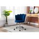 Beautiful 17.72inch Depth Living Room Office Chair Blue Seashell Swivel Chair  8.2KGS