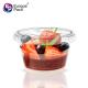 Factory direct 120ml PET plastic pudding jelly cup with flat lid