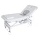Pu Leather Therapeutic Massage Table Chair Manual Adjustable White Color