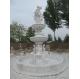 Man and Woman Statue Carved White Marble Stone Fountain