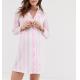 Office Wear Womens Maternity Clothes Long Pregnancy Shirt Dress Striped Point Collar