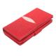 Authentic Real Stingray Skin Women's Long Red Wallet Lady Card Holders Genuine Leather Female Large Phone Clutch Purse