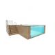 High Light Transmission Outdoor Prefabricated Fiberglass Container Swimming Pool