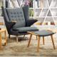 Hans Wegner Papa Bear Fiberglass Arm Chair Livingroom Use High Density