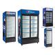 Commercial Double Glazed Glass Door Freezer Direct Cooling For Family Supermarket