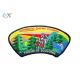 Twill Background Fabric Boy Scout Uniform Patches 100% Embroidery With Merrowed Border