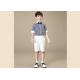 Striped Short Sleeve Bow Tie Kids' Clothes British Student Baby Shirt Shorts Set
