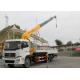 Dongfeng LHD 6x4 15 Ton Crane Truck , Mobile Crane Truck With Telescopic Boom